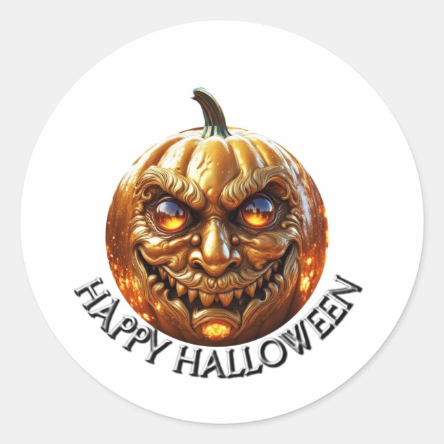 Happy Halloween Runder Aufkleber (Vorderseite)