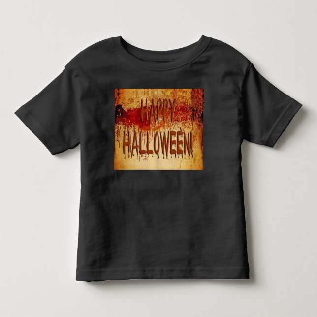 Happy Halloween sang tendu Mur Toddler T-shirt (Devant)