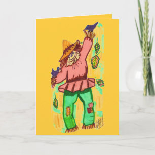 HAPPY HALLOWEEN SCARECROW-Karte Karte