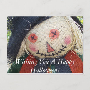Happy Halloween Scarecrow Postkarte