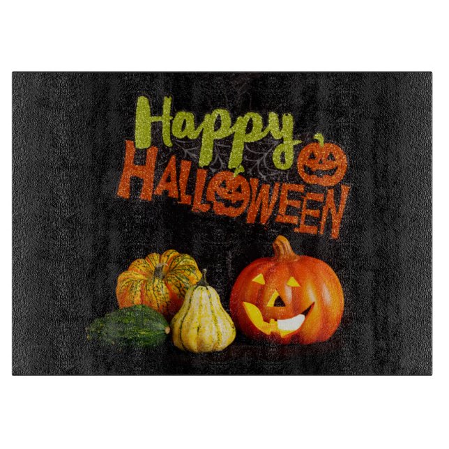 Happy Halloween Schneidebrett (Vorderseite)