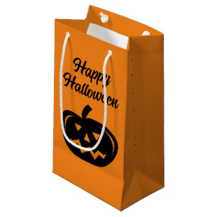 Happy Halloween Schwarz-Orange Jack eine Laterne Kleine Geschenktüte