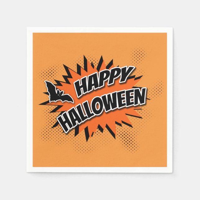 Happy Halloween Serviette (Vorderseite)