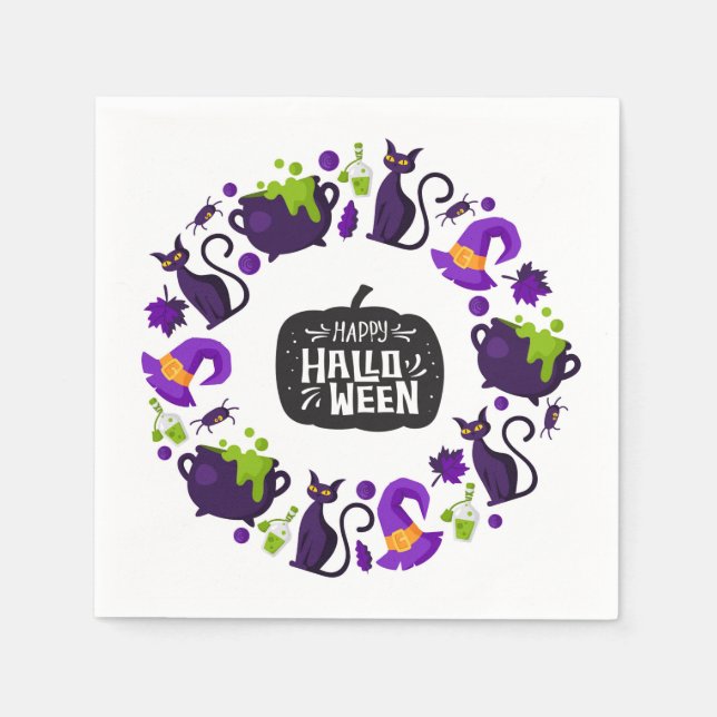 Happy Halloween Serviette (Vorderseite)