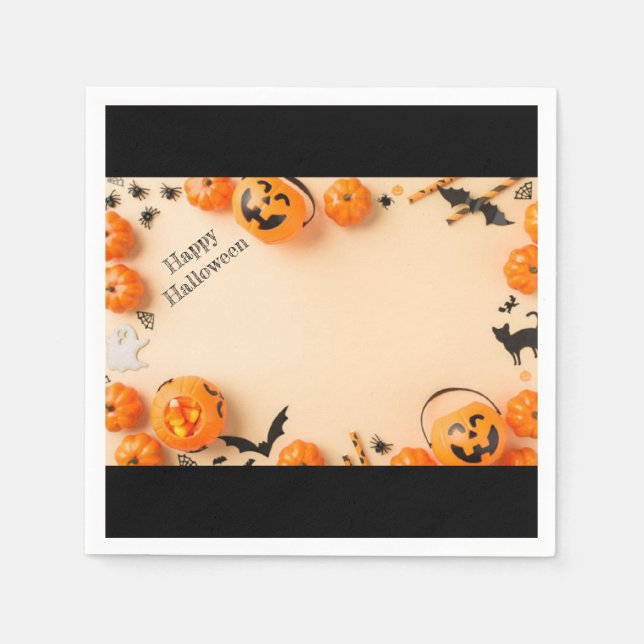 Happy Halloween Serviette (Vorderseite)