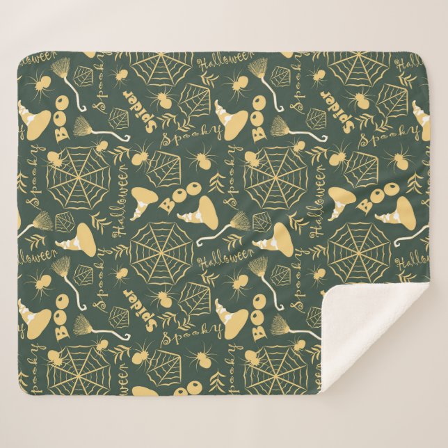Happy Halloween Sherpadecke (Vorderseite (Horizontal))