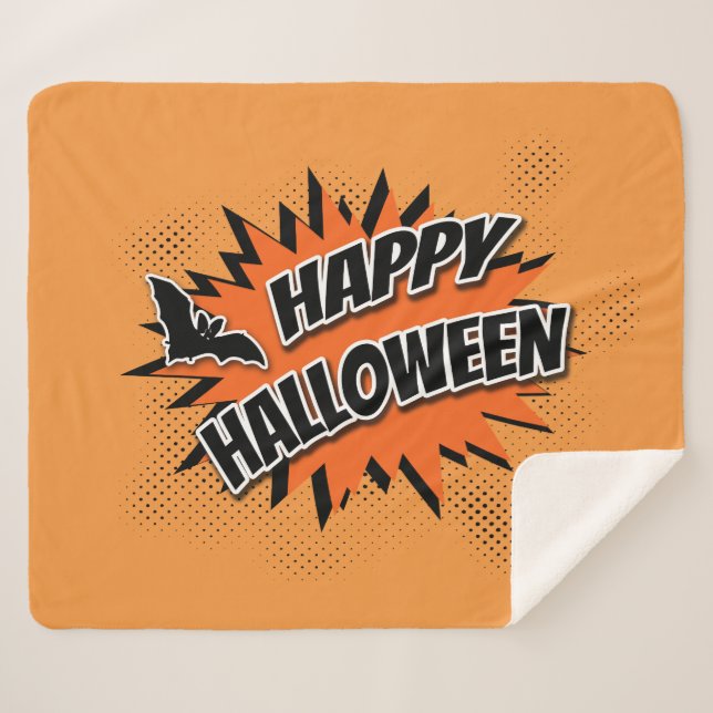 Happy Halloween Sherpadecke (Vorderseite (Horizontal))