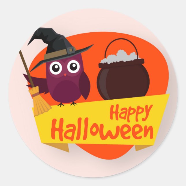 Happy Halloween | SIEGEL Runder Aufkleber (Vorderseite)