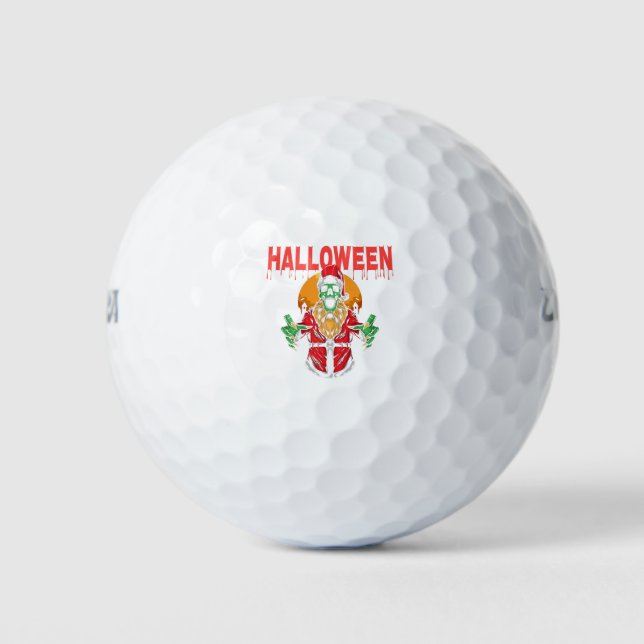 Happy Halloween Skull Golfball (Vorderseite)