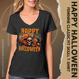 Happy Halloween Skull T - Shirt