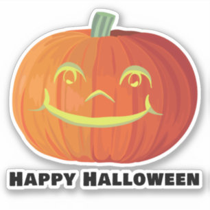 Happy Halloween Smiling Citrouille Sticker