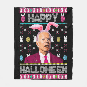 Happy Halloween Spaß Bunny Joe Biden Confused East Fleecedecke