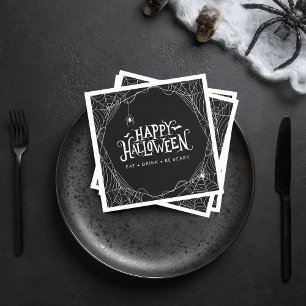 Happy Halloween Spider Web Eat Drink Beängstigend  Serviette