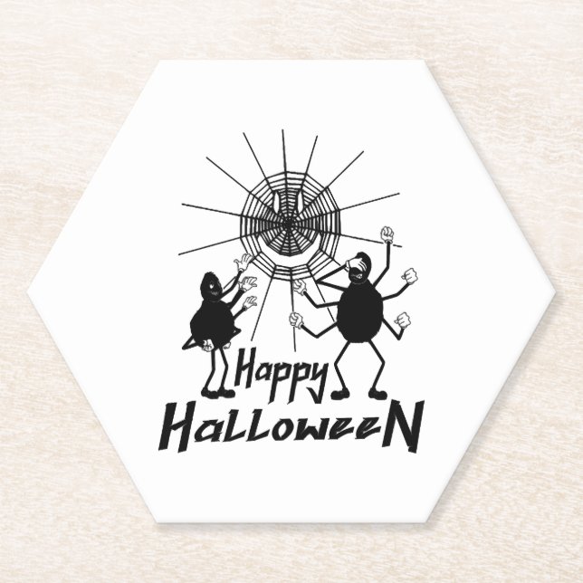 Happy Halloween, Spiders Halloween Untersetzer (Vorderseite)