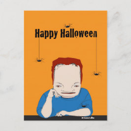 Happy Halloween Spiders Postcard Postkarte
