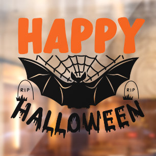 Happy Halloween Spooky Bat Fensteraufkleber