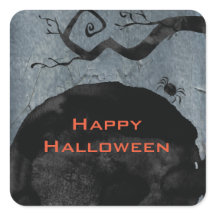 Happy Halloween Spooky Black Spider