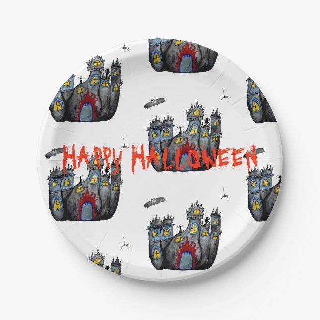 Happy Halloween Spooky Castle Custom Paper Teller (Vorderseite)