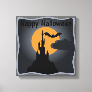 Happy Halloween Spooky Castle Leinwanddruck