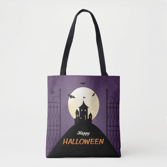 Happy Halloween Spooky Castle Tasche (Vorderseite)