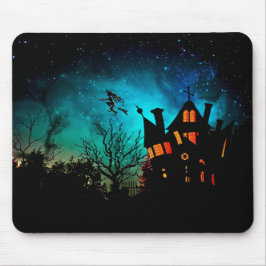 Happy Halloween Spooky Flying Hexe Mousepad