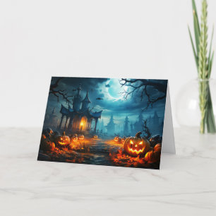 Happy Halloween Spooky Friedhof Karte