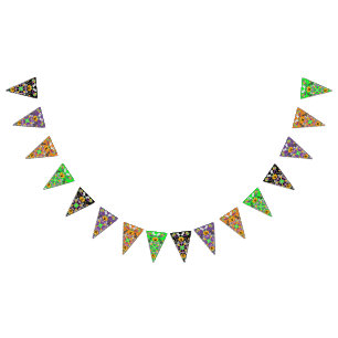 Happy Halloween Spooky Mandala Wimpelkette