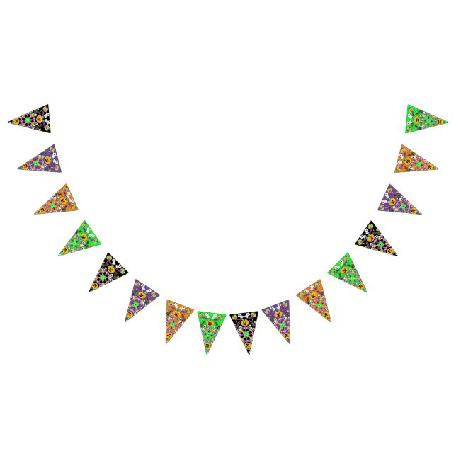 Happy Halloween Spooky Mandala Wimpelkette (Alle)