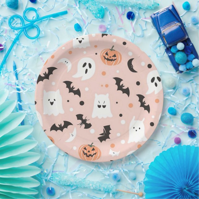 Happy Halloween Spooky Niedlich & festlich Hallowe Pappteller (Party)