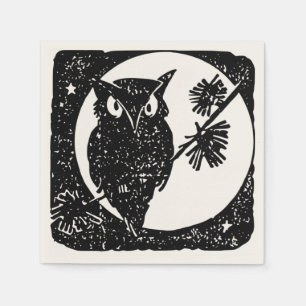 Happy Halloween Spooky Owl Paper Napkin Serviette