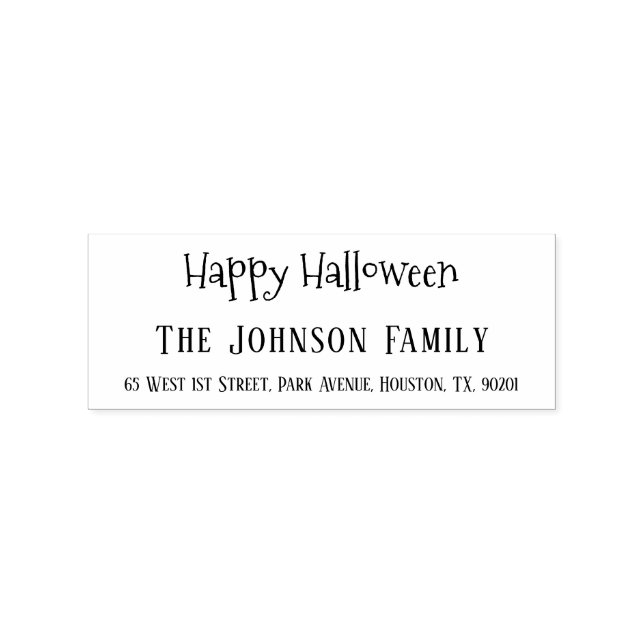Happy Halloween Spooky Party Einladung Rücksendead Gummistempel (Prägung)