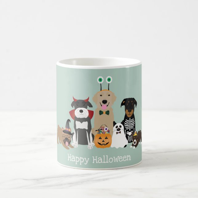 Happy Halloween Spooky Pet Kostüme Kaffeetasse (Mittel)
