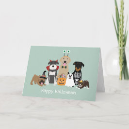 Happy Halloween Spooky Pet Kostüme Karte