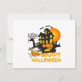 Happy Halloween Spooky Pumpkin Haunted House Men W