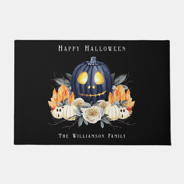 Happy Halloween Spooky Samhain Pumpkins Crystals Fußmatte (Vorderseite)