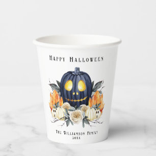 Happy Halloween Spooky Samhain Pumpkins Crystals Pappbecher