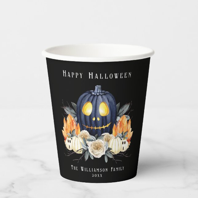 Happy Halloween Spooky Samhain Pumpkins Crystals Pappbecher (Vorderseite)