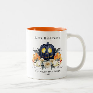 Happy Halloween Spooky Samhain Pumpkins Crystals Zweifarbige Tasse