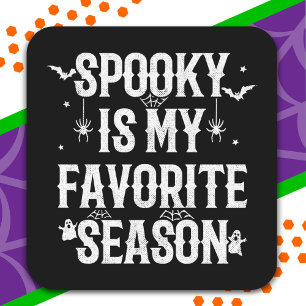 Happy Halloween Spooky Season Funny Halloween Quadratischer Aufkleber