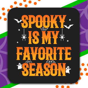 Happy Halloween Spooky Season Funny Halloween Quadratischer Aufkleber
