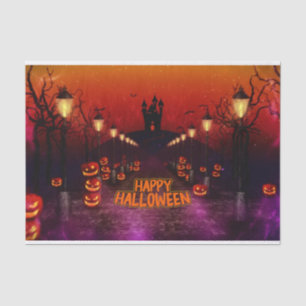 Happy Halloween Spooky Spuk Hexenschloss Seidenpapier