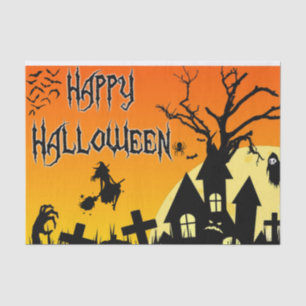 Happy Halloween Spooky Spuk House, Friedhof Seidenpapier
