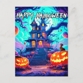 Happy Halloween | Spooky Spuk House Postkarte