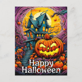 Happy Halloween | Spooky Spuk House Postkarte
