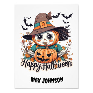 Happy Halloween - Spooky Squad Orange Black Fotodruck
