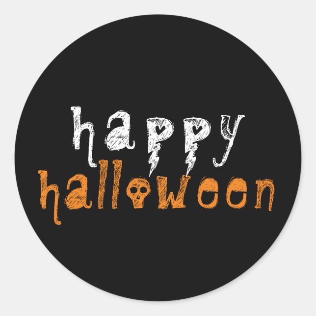 Happy Halloween Spooky Sticker (Vorderseite)
