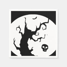 Happy Halloween Spooky Tree Paper Napkin Serviette