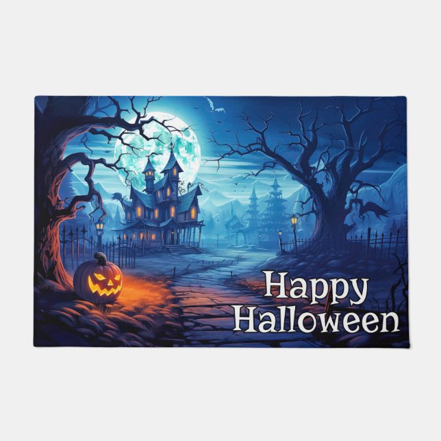 Happy Halloween | Spuk Haus Fußmatte (Vorderseite)