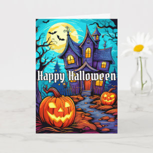 Happy Halloween - Spuk Haus Karte