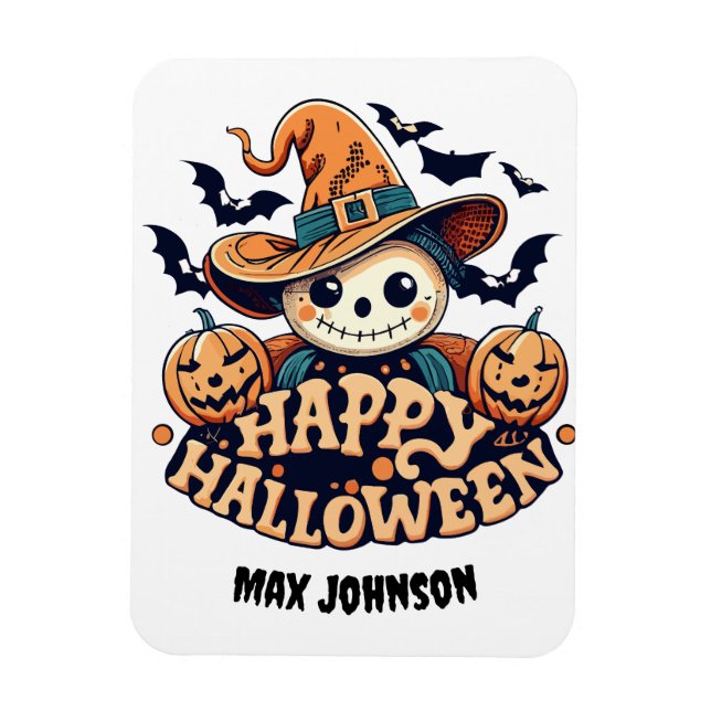 Happy Halloween - Spuk Haus Orange Black Magnet (Vertikal)